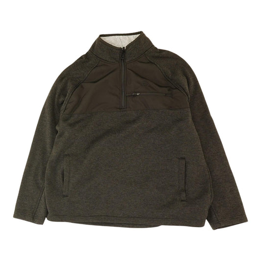 Charcoal Color Block 1/4 Zip Pullover