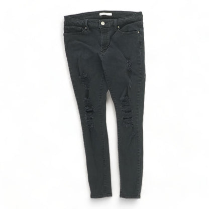 711 Navy Solid Mid Rise Skinny Leg Jeans