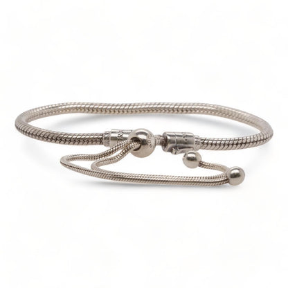 Sterling Silver Moments Snake Chain Slider Charm Bracelet