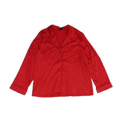 Red Solid Pajama Top