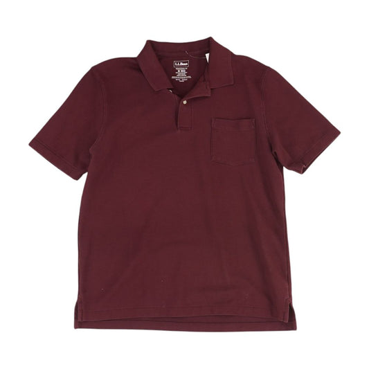 Maroon Solid Short Sleeve Polo