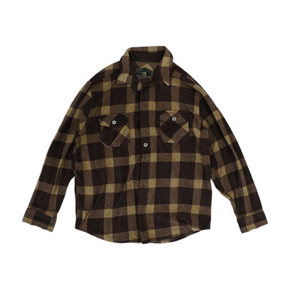 Brown Plaid Flannel Button Down