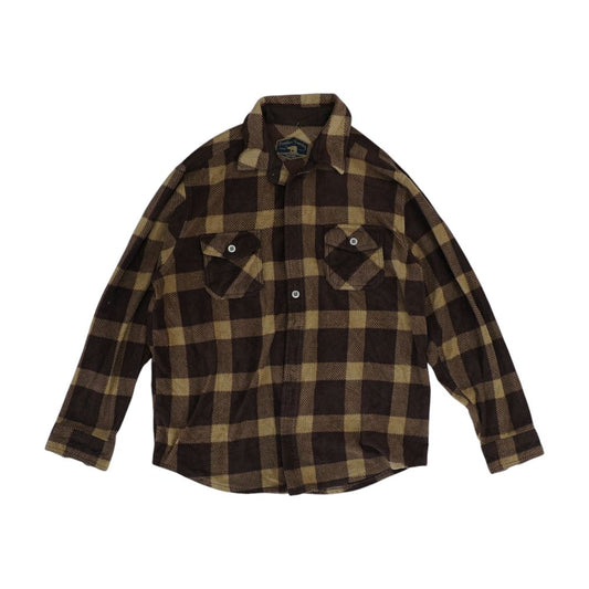 Brown Plaid Flannel Button Down