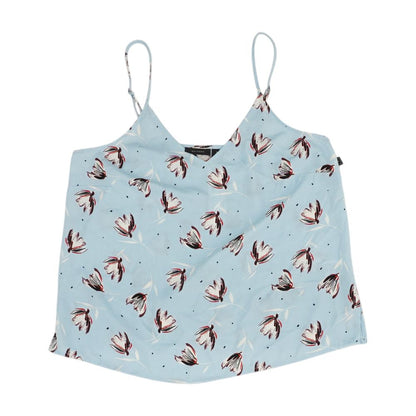 Blue Floral Tank Knit Top