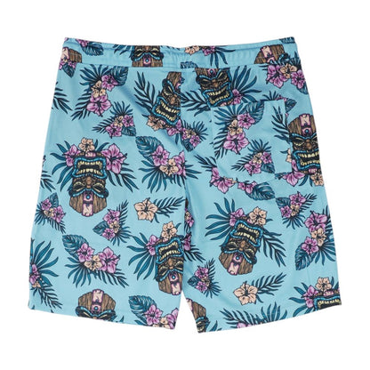 Blue Floral Active Shorts
