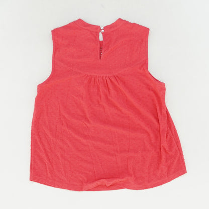 Pink Solid Sleeveless Blouse