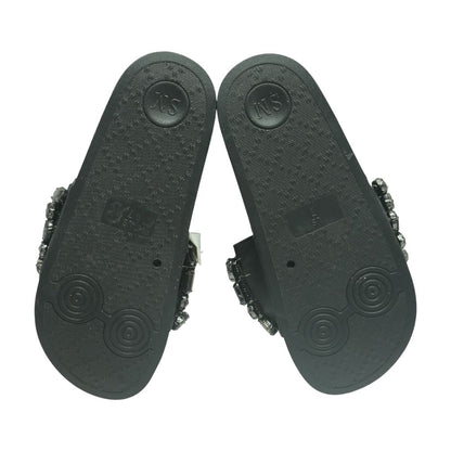 Black Casual Slide Sandals