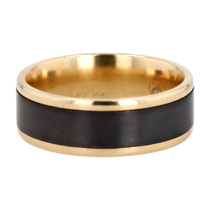 14K Gold The Onyx Wedding Band With Titanium