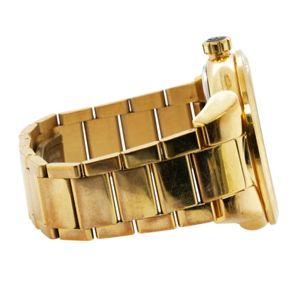 Gold-Tone Blue Marine Stainless Steel Watch