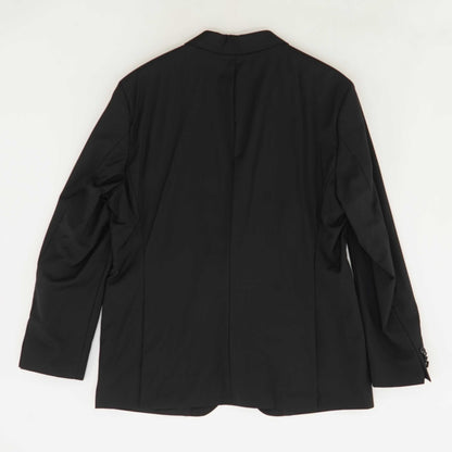 Single-Breasted Wool Black Sport Coat