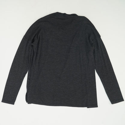 Charcoal Solid Cowl Neck Sweater