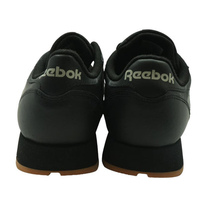 Black Leather Low Top Athletic Shoes