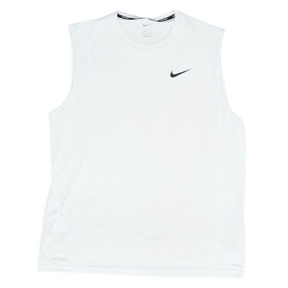 White Solid Swim Top