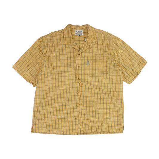 Yellow Check Short Sleeve Button Down