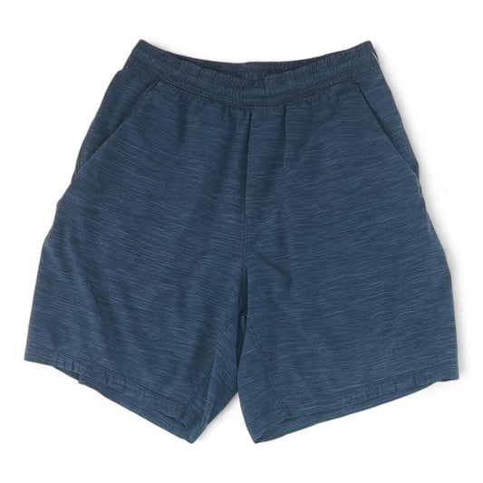 Blue Solid Active Shorts