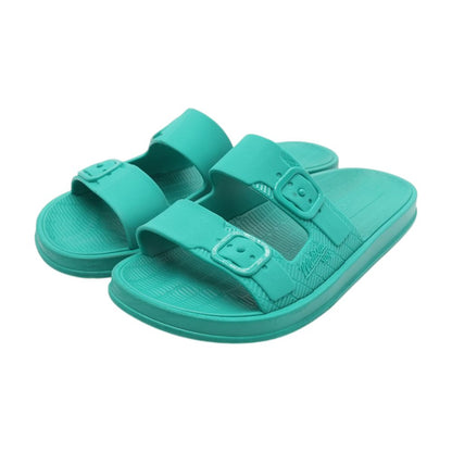 Green Casual Slide Sandal