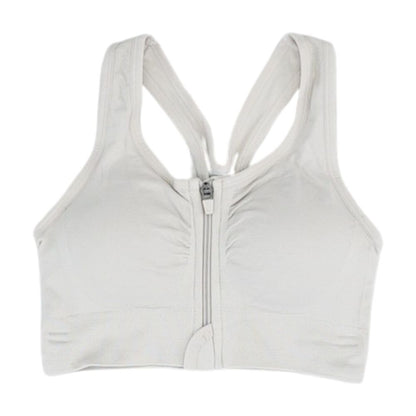 Beige Solid Sports Bra