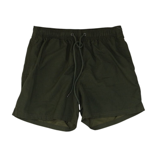 Green Solid Swim Shorts
