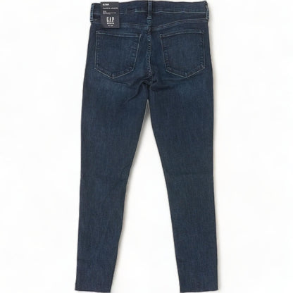 Blue Solid Mid Rise Skinny Leg Jeans