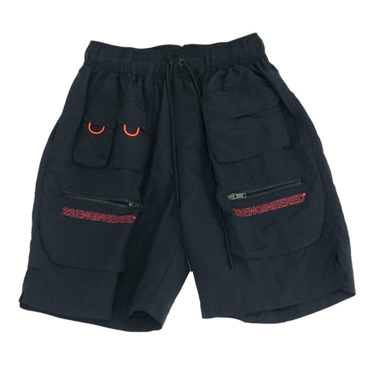Black Solid Active Shorts