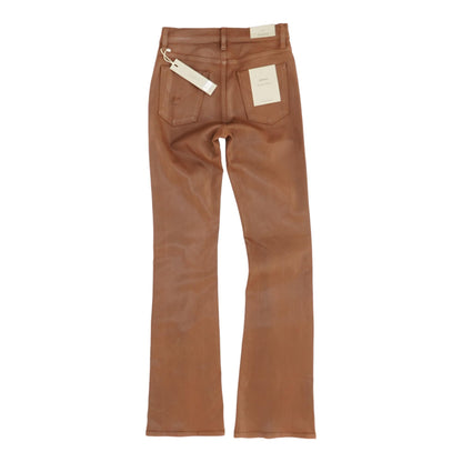 Brown Solid Five Pocket Pants