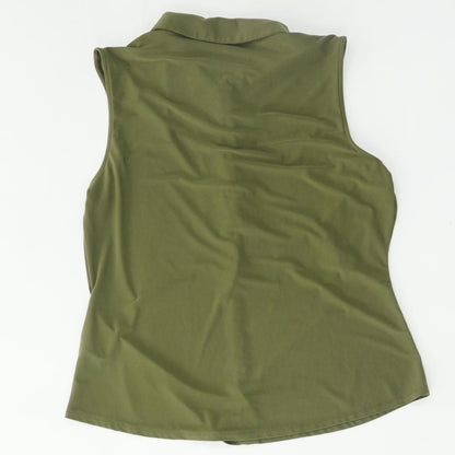 Olive Solid Sleeveless Blouse