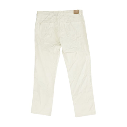Beige Solid Casual Pants
