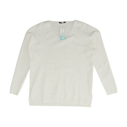 White V-Neck Sweater