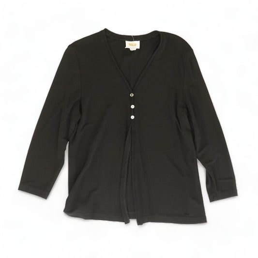 Black Solid Cardigan Sweater