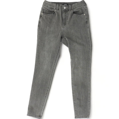 Gray Solid High Rise Skinny Leg Jeans