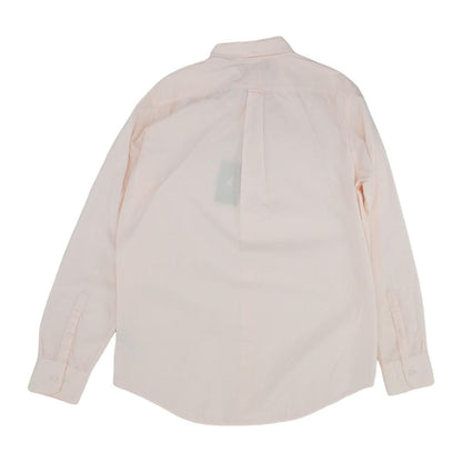 Pink Solid Long Sleeve Button Down