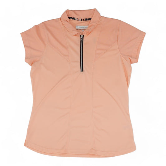 Peach Solid Active Knit Top