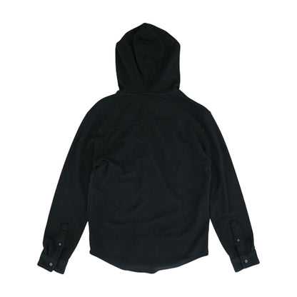 Black Solid Long Sleeve Button Down