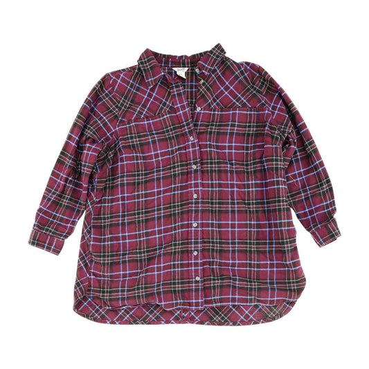 Maroon Plaid Button Down