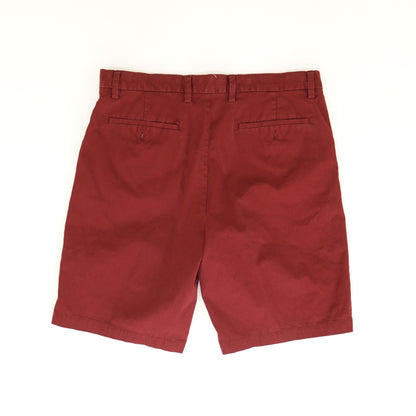 Maroon Solid Chino Shorts