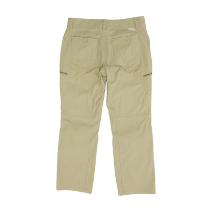 Beige Solid Active Pants