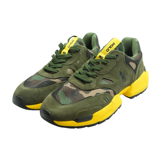 Green Leather Low Top Athletic Shoes