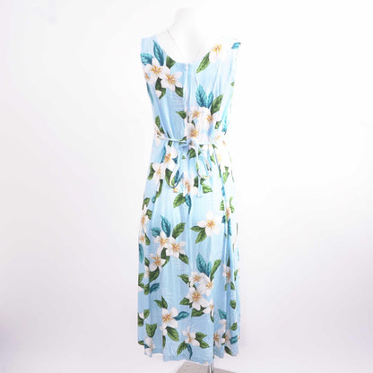 Blue Tropical Midi Dress