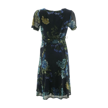 Navy Floral Midi Dress