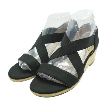 Black Wedged Sandals