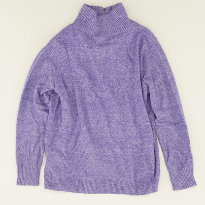 Purple Solid 1/4 Zip Sweater