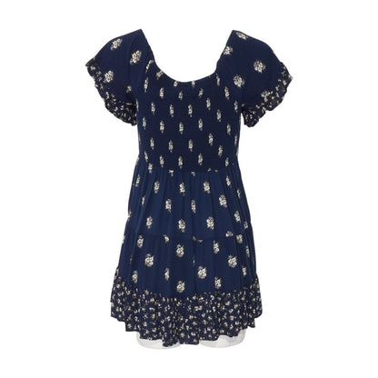 Navy Floral Mini Dress
