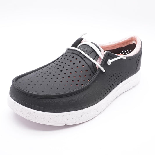 Water Coast Black Boat Shoe Flats