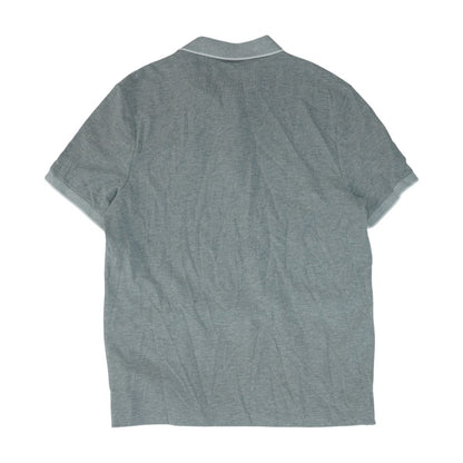 Gray Solid Short Sleeve Polo