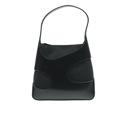 Black Small Shoulder Bag with Cut-Out Detailing