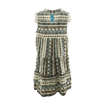 White Ikat Mini Dress