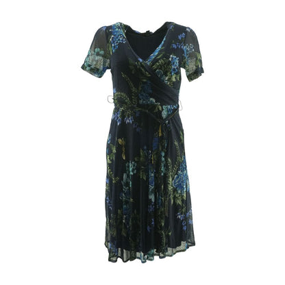 Navy Floral Midi Dress