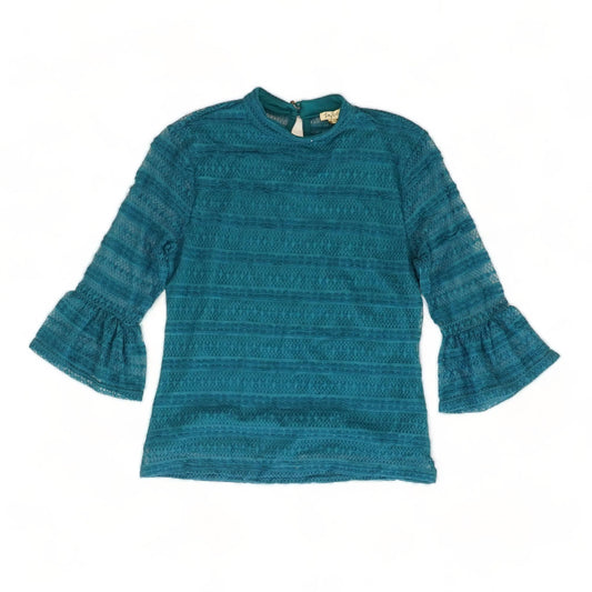 Teal Solid 3/4 Sleeve Blouse