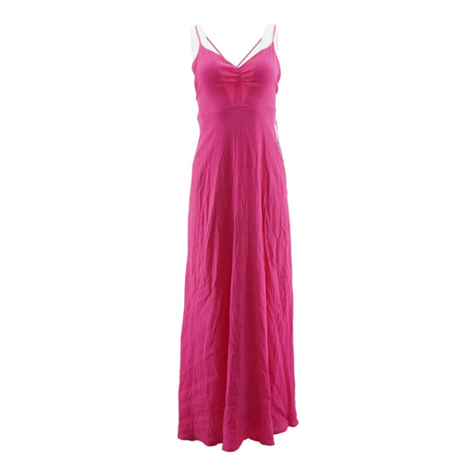 Pink Solid Maxi Dress