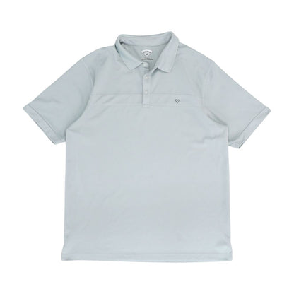 Gray Solid Short Sleeve Polo